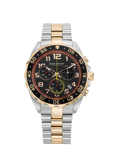 Romanson Am0001hmjja36r Safir Cam Swıss Quartz Çelik Kasa Çelik Kordon Kronometre Takvim Erkek Kol