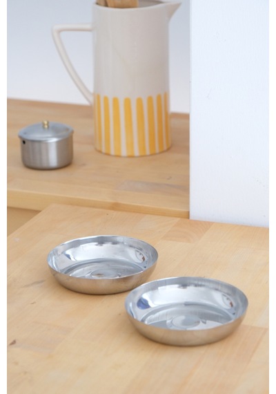 Çelik 11,5 Cm Atıştırmalık Sosluk 2'li Mini Tabak Metal - 692212829 Metal