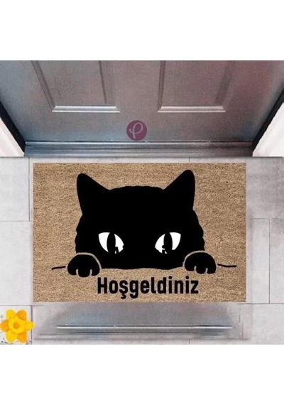 Kapı Önü Paspası Dekoratif Dijital Baskı Hoşgeldiniz P-2414 Renkli