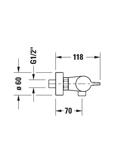 Duravit - B.1 Termostatik Duş Bataryası - B14220000010- Krom
