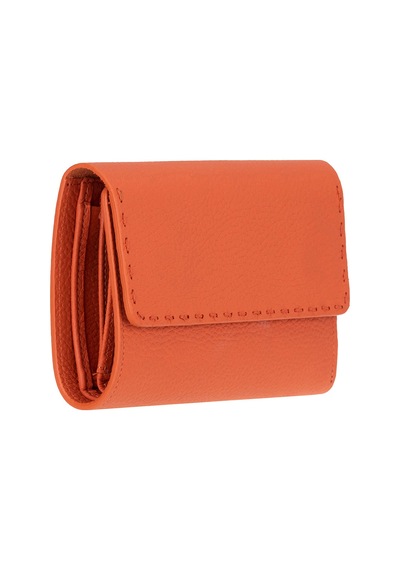 Bloominbag Arc Wallet Terracotta Pebble Hakiki Deri Kartlıklı Manyetik Cüzdan Turuncu