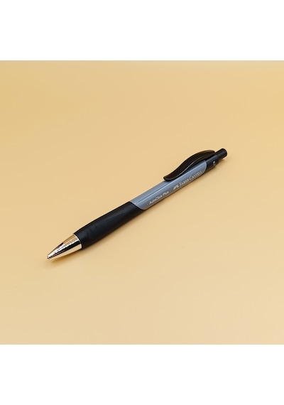 Faber-castell Autoclick Plus 0.7 Mm Uçlu Kalem Ergonomik Tutuşlu Gri - Siyah