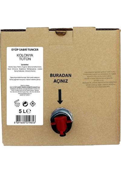 Eyüp Sabri Tuncer 68 Derece Tütün Kolonyası Bag in Box 5 L