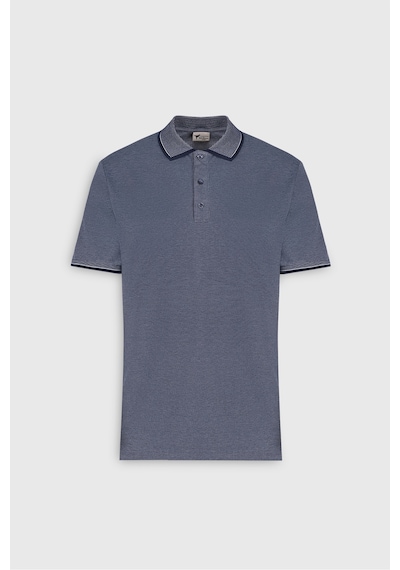 AC&Co / Altınyıldız Classics 4A4820200047LAC3XL Düğmeli Polo Yaka Cepsiz Slim Fit Erkek Tişört Lacivert
