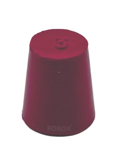 Borox Kauçuk Tıpa No.3 14 x 19 x 21 MM 5 Adet