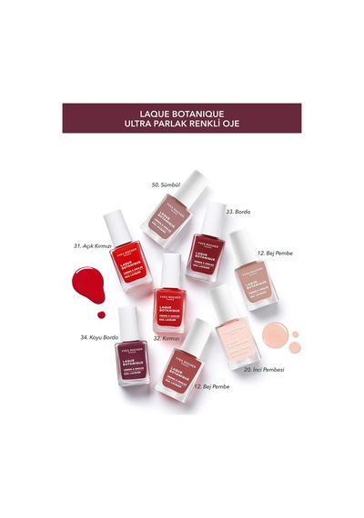 Yves Rocher Laque Botanique Ultra Parlak Renkli Vegan Oje - 34 Koyu Bordo Tırnak Dostu & Vegan