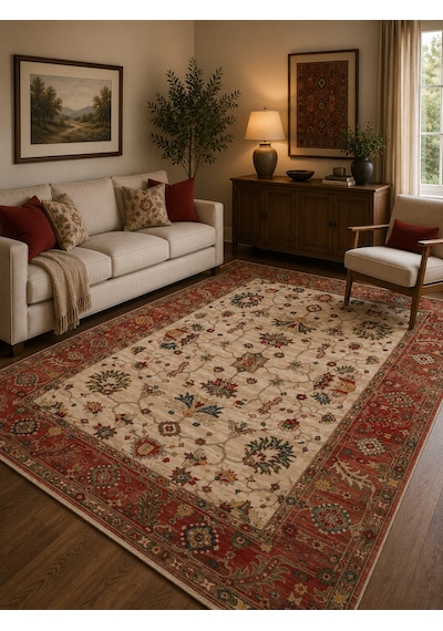 Eko Halı Kybele Kyb 04 Cream Red Xw Etnik Desenli Otantik Salon Halısı Oturma Odası Halısı Mutfak Halısı Modern Makine Halısı Kırmızı - Kırmızı Eko Halı Kybele Kyb 04 Cream Red Xw Etnik Desenli Otantik Salon Halısı Oturma Odası Halısı Mutfak Halısı Modern Makine Halısı Kırmızı - Kırmızı