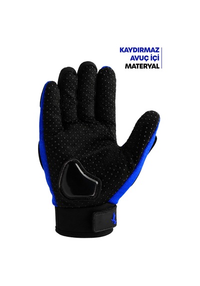 Alastor M Beden Korumalı Motosiklet Eldiveni Unisex Bisiklet Motorcu Eldiveni Mavi 113