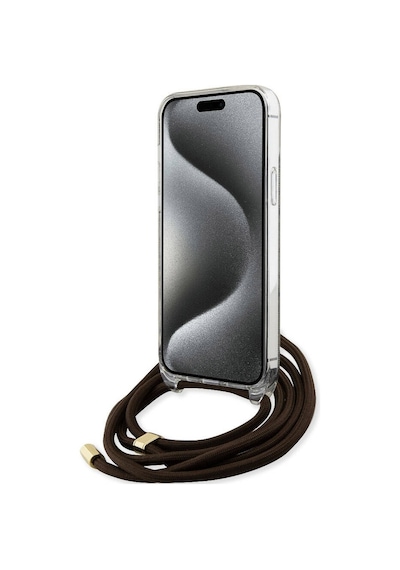 Apple Uyumlu iPhone 15 Pro Max Kılıf Guess Lisanslı Çapraz Kordon 4g Desenli Kapak