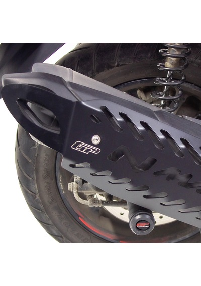 Yamaha Nmax 125/155 2021-2024 İçin Gp Kompozit Uyumlu Spor Egzoz Koruma Kapağı Siyah