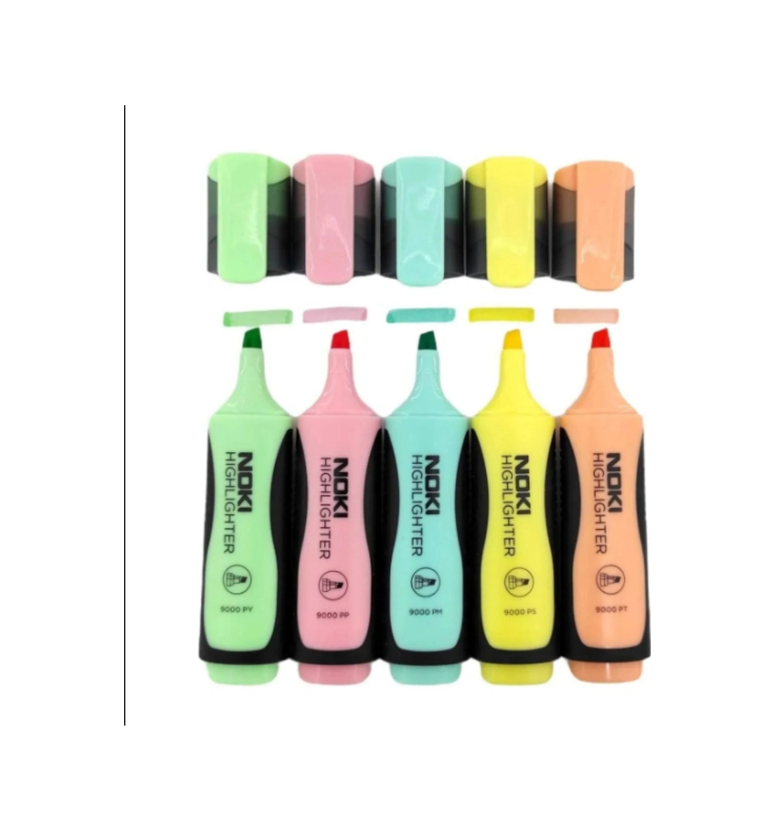 Pastel Fosforlu Kalem 5'li Pvc 9000p Beyaz