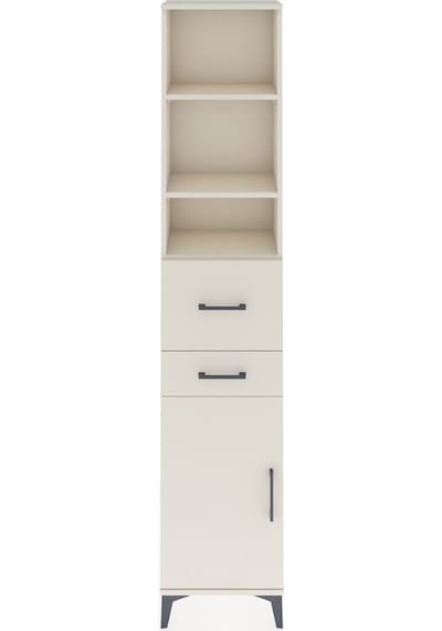 Arges Dolap 4 Raflı 2 Çekmeceli Tek Kapaklı 44x30x221 Aytaşı-... Aytaşı