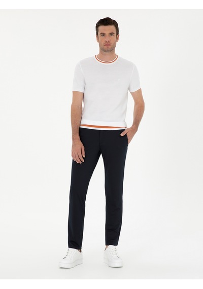 Cacharel Lacivert Slim Fit Pantolon