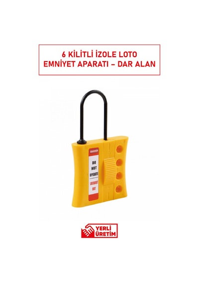 Bbu Safety Ph-03 Plastik Kilit Çoklayıcı 3 Mm İnce Çeneli, 6 Kilitli Loto Güvenlik Aparatı