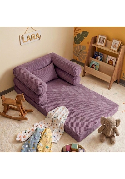 Miniwood Montessori Yatak Oyun Alanlı Bebek Yer Yatağı Sünger Çocuk Karyola 96 x 150 CM
