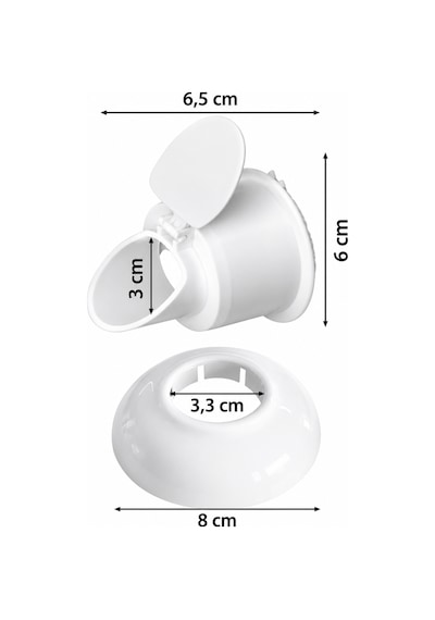 4 Adet Çekvalfli Adaptör Conta Ø50 Lavabo Gideri Koku Ve Böcek Önleyici Kolay Montaj Beyaz