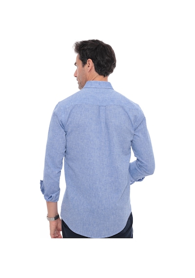 Slim Fit Uzun Kol Yaka Düğmeli Nefes Alan Keten Hediye Kutulu Erkek Gömlek Fs-004548 - Koyu Mavi-3242 Slim Fit Uzun Kol Yaka Düğmeli Nefes Alan Keten Hediye Kutulu Erkek Gömlek Fs-004548 - Koyu Mavi-3242