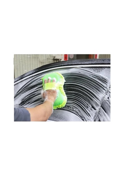 Trobus Çift Taraflı Saçaklı Mikrofiber Yıkama Süngeri Oto Temizlik 1 Adet