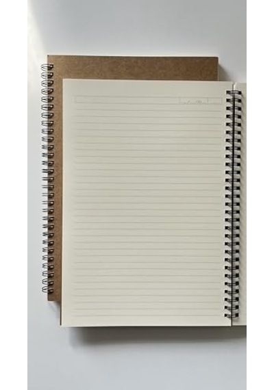 Spiralli Defter, Kraft Kapaklı, B5 Boyutunda 182x257 Mm , 100 Yaprak Çizgili Çok Renkli