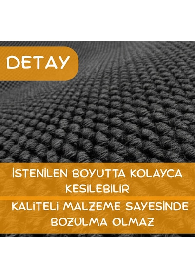 Çelik Halı Kaymaz İş Ofis Araç Oto Paspas 9mm Antrasit Antrasit