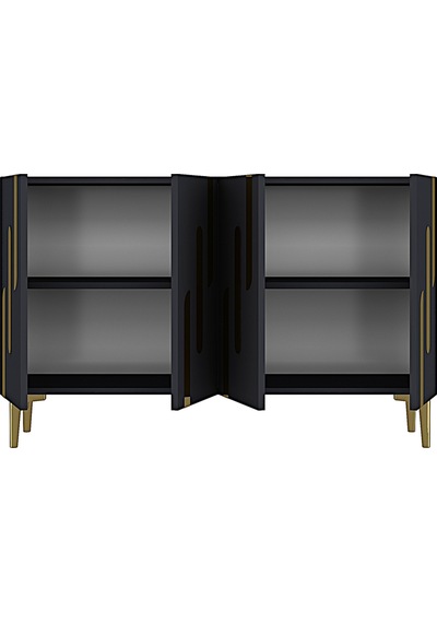 Ka1229ag Ece Konsol Ve Tv Sehpası Antrasit-gold 120cm Ka1229ag Ece Konsol Ve Tv Sehpası Antrasit-gold 120cm
