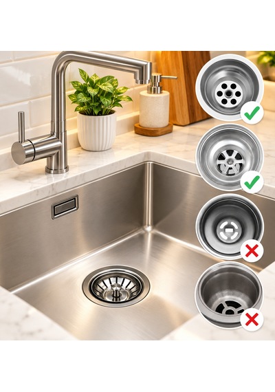 2 Adet Çöpmak 8 Cm Paslanmaz Çelik Mutfak Lavabo Evye Gider Süzgeci Sifon Tıpa Metal Süzgeç