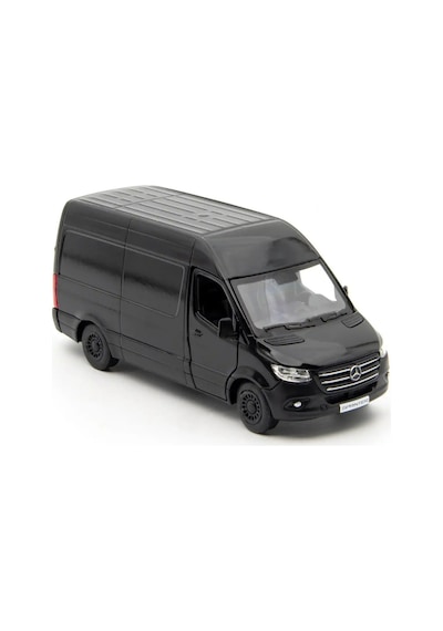Kinsmart Mercedes-benz Sprinter 1:48 Ölçek Metal Çek Bırak Oyuncak Minibüs - Siyah Model Araba