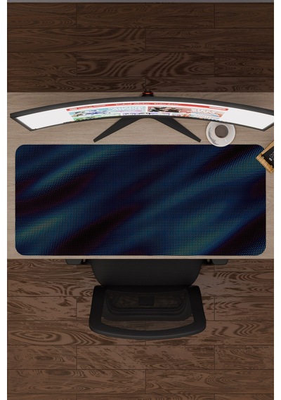 Glitch Kaymaz Dikişli Kauçuk Oyuncu Mousepad V1 - 90x40 Xxl Gaming Mouse Pad Fare Altlığı