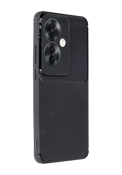 Reno 11f Kılıf Auto Focus Karbon Kapak - Siyah İtdark3924