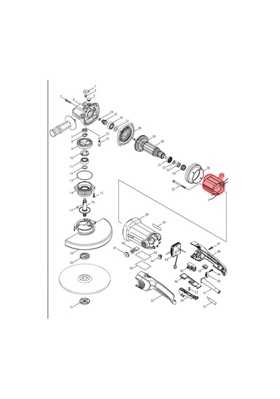 Makita GA9012C Yastık Stator Bobin Ürün Kodu 625824-9