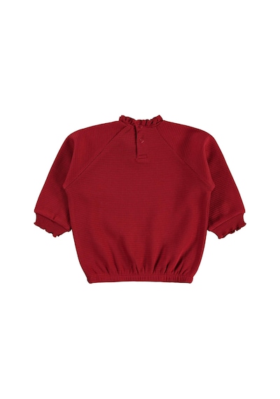 Civil Baby Uğur Böceği Nakışlı 6-18 Ay Sweatshirt - Kırmızı Koyu Kırmızı