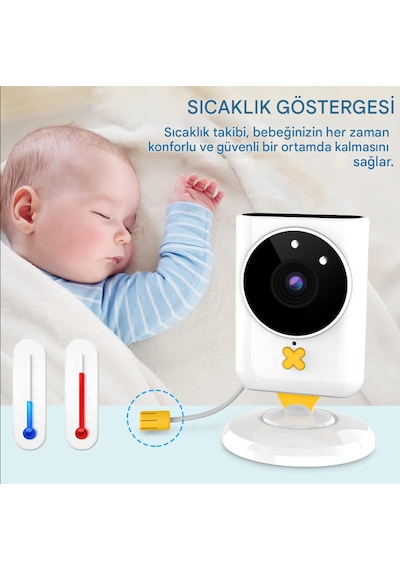Bebek Monitörü, Kamera Ve Sesli, Hd Video Bebek Monitörü Ekranlı