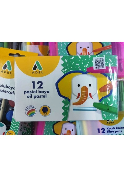 4 X 12 Renk Boyama Seti 12 Li Kuru Sulu Pastel Keçeli Boya Seti