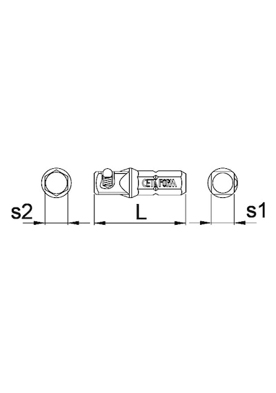 Ceta Form Bt/7010 Lokma Adaptörü 1/4"-1/4" +++ 1-4 - 1-4 * 25 Mm
