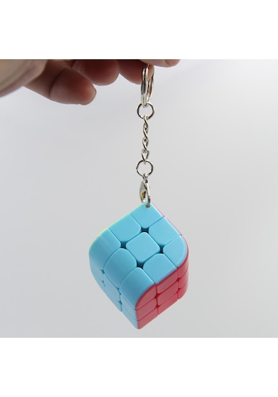 3x3x3 Renkli Magic Cube Anahtarlık Hızlı Dönüşlü Dayanıklı Ve Taşınabilir Akıl Zeka Küpü
