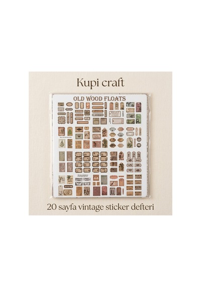 Vintage 20 Sayfa Şeffaf Sticker Defteri Antiquities Principle Ajanda - Scrapbook - Journal - Planner - 926991875 Diğer