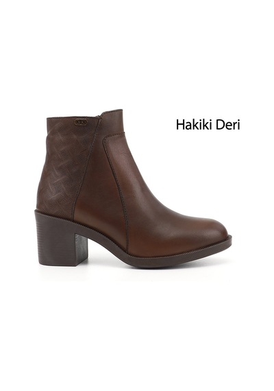 Gönderir Gönderi R Kadın Kahve Antik Fermuarlı Kalın Topuklu Hakiki Deri Bot Gkzb13453468