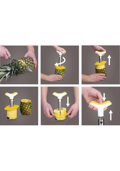 Vacu Vin Ananas Dilimleyici, Paslanmaz Çelik Beyaz