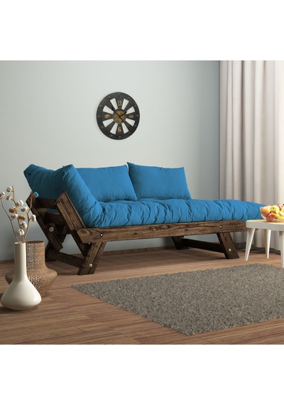 Woodesk Adalar Masif Ceviz-mavi Renk 2li Kanepe Cpt8115-210