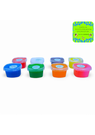 Slime 8'li 8 Renk 200 Gr X 8 Hazır Slime- Sağlık Sertifikalı