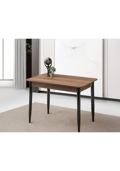 Ortadan Açılır Büyüyen Ahşap Yemek Masası Ceviz 70x120cm