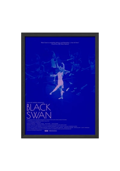 Black Swan Siyah Ahşap Çerçeveli Poster, Dekoratif Film Duvar Tablosu