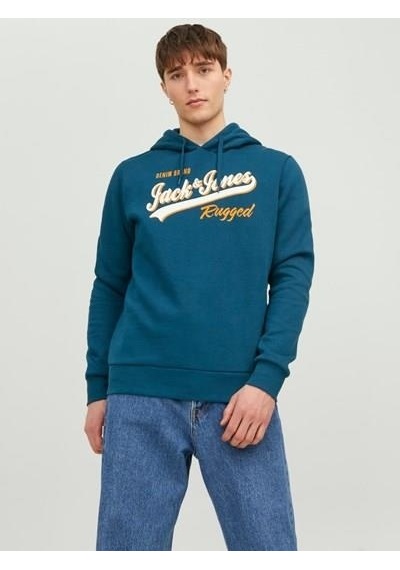 Jack & Jones Jjelogo Sweat Hood 2 Col 23/24 Noos Blue-blue Mavi