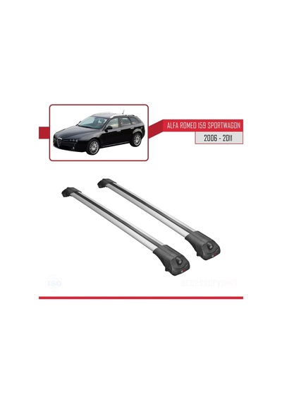 Alfa Romeo 159 Sportwagon 2006-2011 Arası İle Uyumlu Ace-1 Ara Atkı Tavan Barı Gri
