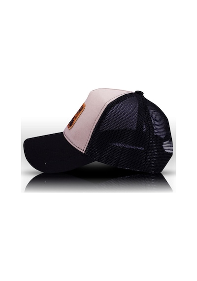 Retro Race Krem Siyah Baseball Şapka