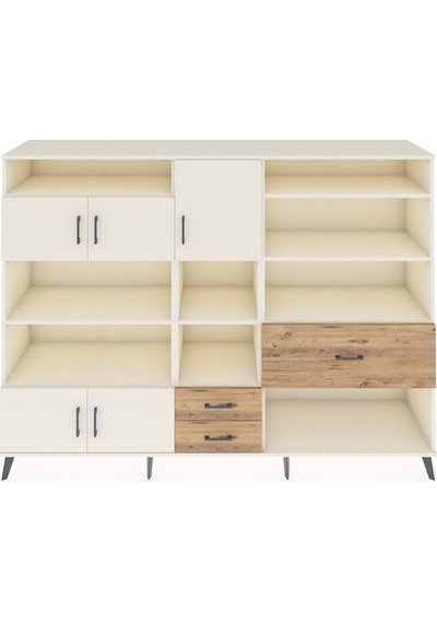 Hyperion Dolap 13 Raflı 3 Çekmeceli 5 Kapaklı 220x44x163 Aytaşı-a Aytaşı-aytaşı/çam