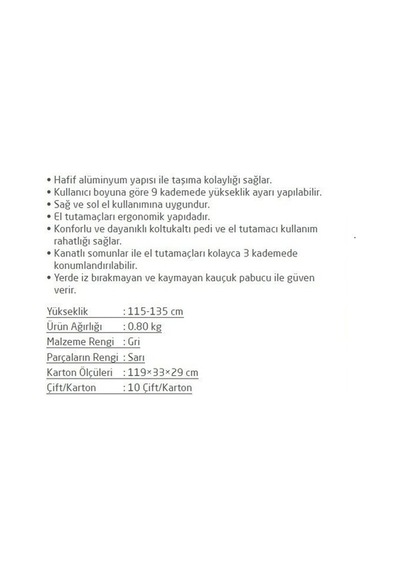 Loco Pr-911L Alüminyum Koltukaltı Değneği Large