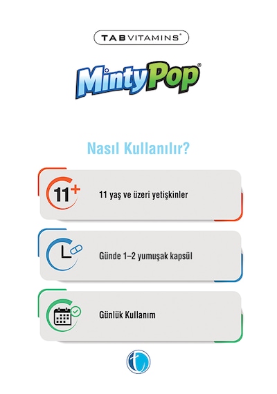 Tabvitamins Mintypop Kekik, Karanfil Ve Ökaliptüs Yağları İçeren 30 Yumuşak Kapsül