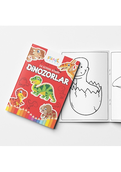 İlk Boyama Kitabım - Eğlenceli Boyama Seti 2 - Uzay / Dinozorlar / Taşıtlar / Eşyalar