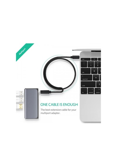Ugreen USB3.1 Thunderbolt 3 Type-C Uzatma Kablosu 50 CM